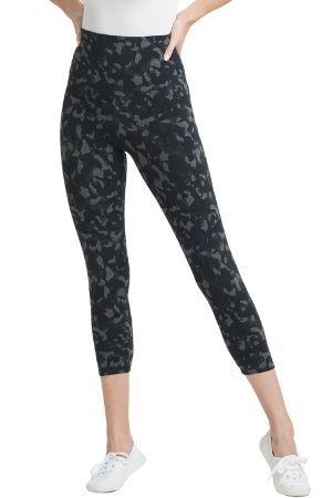 Yummie Gloria Skimmer Cotton Control Legging (Heather Charcoal Camo) by Yummie
