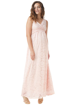 Chantilly Lace Maternity & Nursing Maxi Dress by Mothers en Vogue