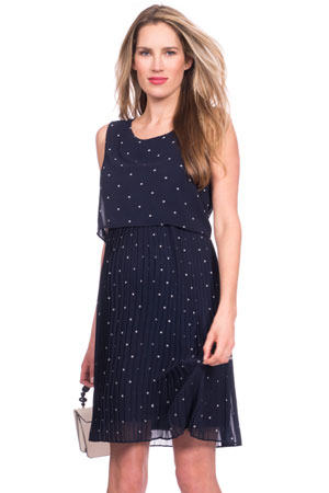 Seraphine Kimmy Two-Layer Pleated Woven Maternity & Nursing Dress by Seraphine