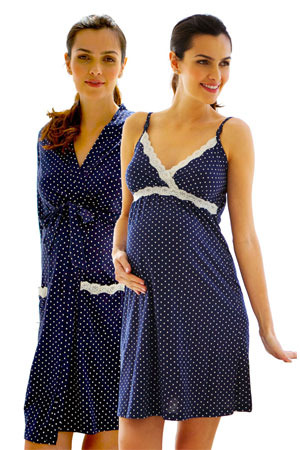 Belabumbum Dottie Nursing Chemise & Robe Set by Belabumbum