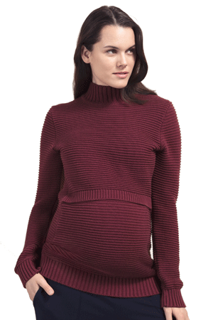 Boob Design Elisa Rib Knitted Organic Cotton Nursing Sweater by Boob Design