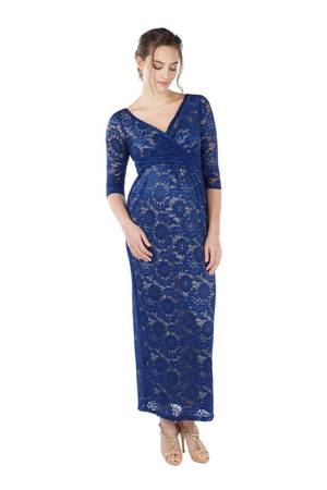 Chantel 3/4 Sleeve Lace Maxi Nursing Dress by Mothers en Vogue