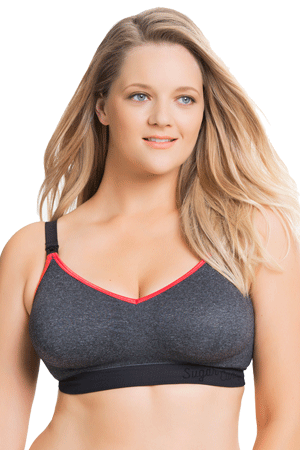 Sugar Candy Crush Fuller Bust Seamless Nursing Bra (Charcoal) by Sugar Candy Bra