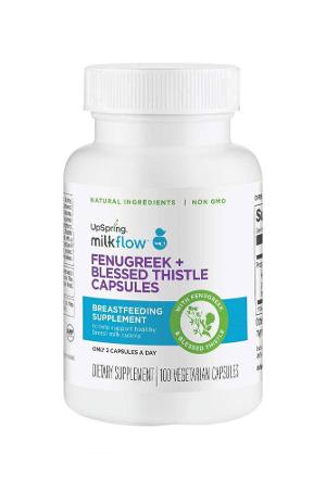 Milkflow Fenugreek & Blessed Thistle Concentrated Capsules 100 ct by UpSpring