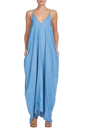 Celia Strappy Maxi Dress with Pockets by Elan USA