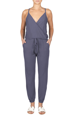 Peyton Surplice Nursing Friendly Jumpsuit by Elan USA