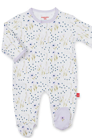 Magnetic Me™ by Magnificent Baby Cotton Baby Girl Footie by Magnetic Me by Magnificent Baby