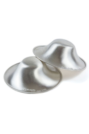 SILVERETTE ® Silver Nursing Cups for Sore Nipples (925 Silver) by Silverette