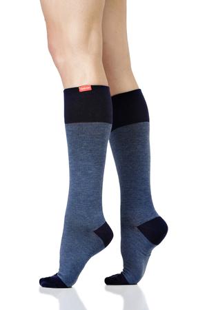 Vim & Vigr 15-20 mmHg Compression Socks - Cotton (Heathered Colllection: Navy) by Vim & Vigr
