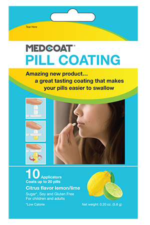 MEDCOAT® Flavored Pill Coating (10 ct) -1-Pack (Citrus Flavor (Lemon Lime)) by Medcoat Pill Coating