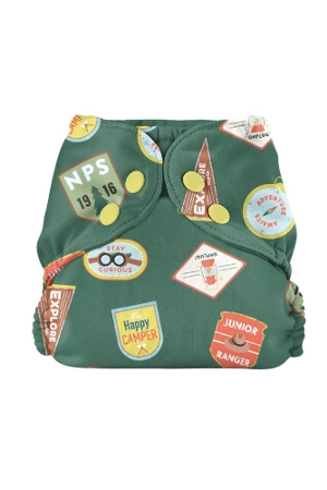 Esembly Outer Cloth Diaper Cover (Adventure Badges) by Esembly