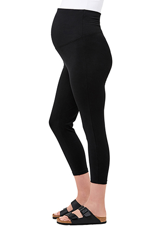 Ripe Organic Cotton Overbelly 3/4 Maternity Legging (Black) by Ripe Maternity