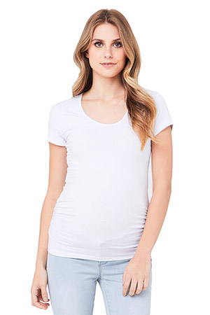 Ripe Organic Cotton Maternity Tube Tee (White) by Ripe Maternity