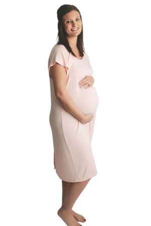 Three Little Tots Mommy Labor & Delivery Nursing Gown (Heavenly Pink) by Three Little Tots