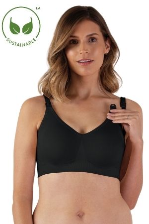 Bravado Designs Body Silk Seamless Nursing Bra with Sustainable Fabrics (Black) by Bravado Designs