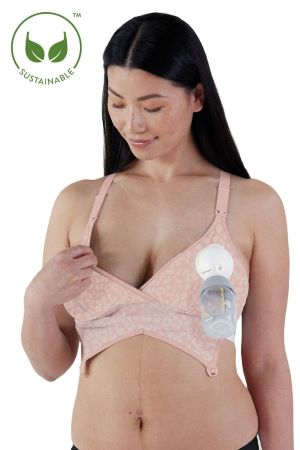 Bravado Designs Orginal Pumping & Nursing Bra in Sustainable Yarns (Pink Leopard) by Bravado Designs