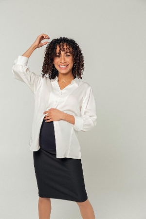 Sloan Maternity Pencil Skirt (Black) by Marion Maternity