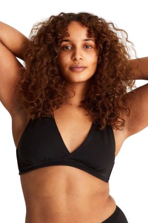 Organic Cotton Bralette (Black) by Woron