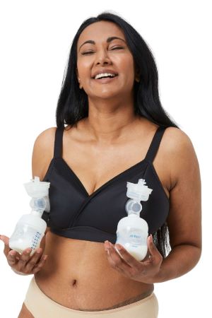Cake Maternity Pumpkin Pumping & Nursing Bra (Black) by Cake Maternity