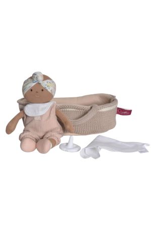 Baby Rheya with Knitted Carry Cot, Soother & Blanket Set () by Tikiri