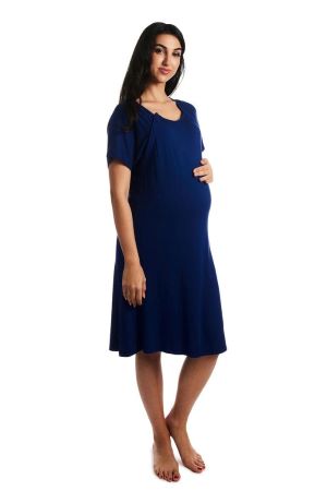 Rosa Hospital Gown (Denim Blue) by Everly Grey