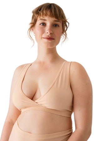 Boob Design Essential Organic Cotton Maternity and Nursing Bra (Beige) by Boob Design