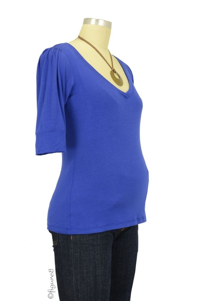 The Michelle Nursing Top in GreatwithDenim Blue by Milkstars