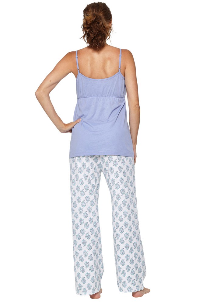 Belabumbum Violette 3-Piece Maternity & Nursing Cami PJ & Robe Set in ...