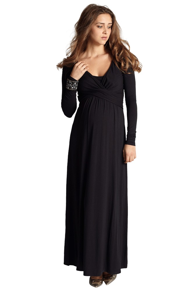 Long Sleeve Nursing Maxi Dress Cheap ...