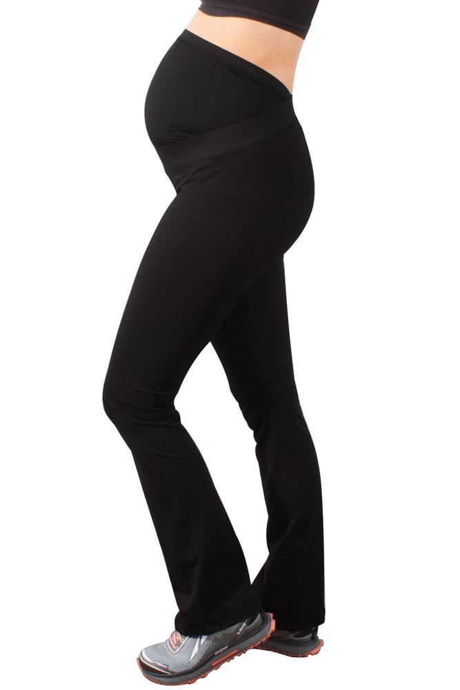 Ease Maternity Active Yoga Pant with Mumband Support in Black by Mumberry