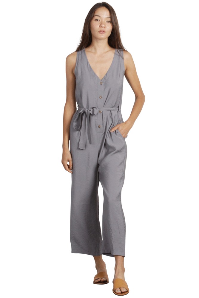 The Lexie Woven Jumpsuit in Slate by Mod Ref Clothing